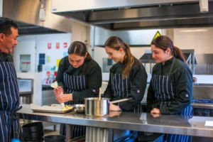 Students learning in hospitality at Clancy Catholic College West Hoxton